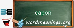 WordMeaning blackboard for capon